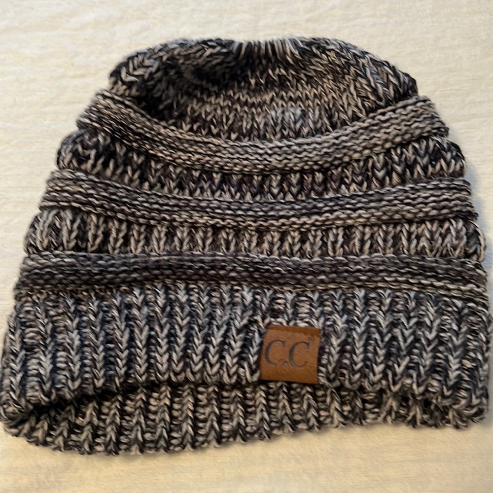 C.C Winter Messy Bun/Ponytail Beanie